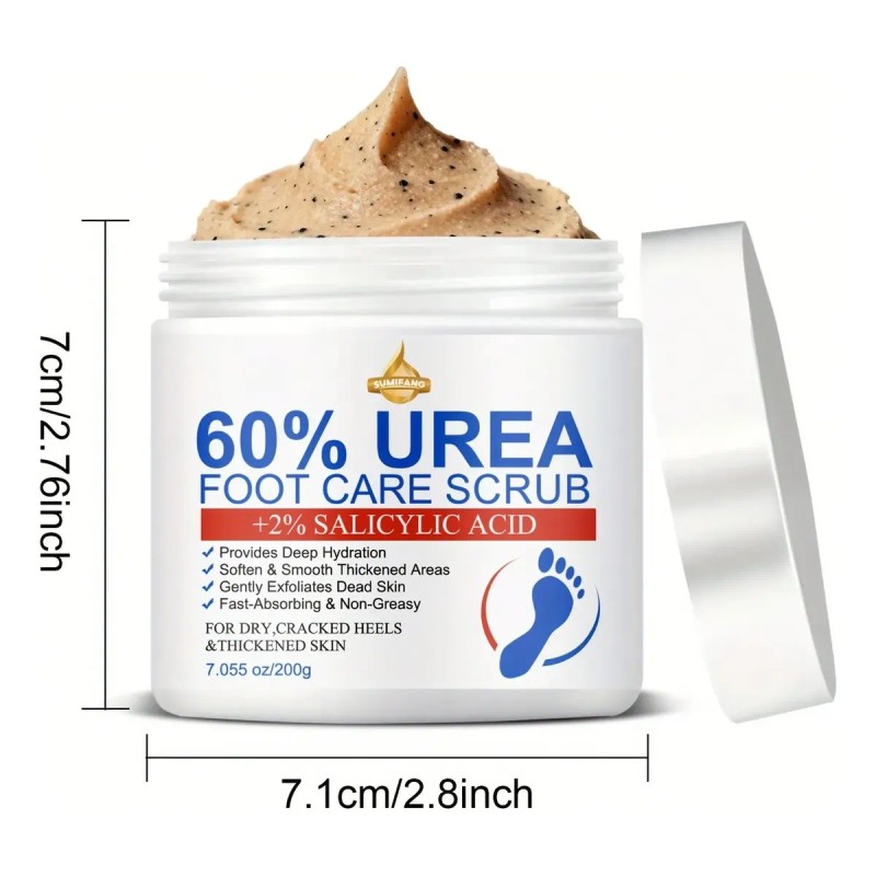 Crema Exfoliante Hidratante con 60% de Urea para Pies y