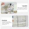 Gatuida 2pcs Stackable Transparent Desktop Storage Box Organizer with Handles