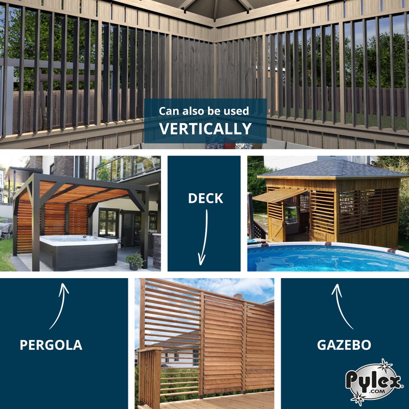 Pylex Deck Sunblind System 11070, Louvers Bracket Shutter Hardware Kit,