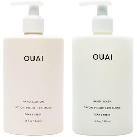 OUAI Set De Jabón Y Loción De Manos, Aroma Dean Street - Hidrata Y Exfolia Con El Uso Diario - Elaborado Con Ésteres De Jojoba, Aceites De Aguacate Y Rosa Mosqueta (16 Onzas Líquidas Cada Uno)