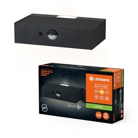 LEDVANCE Endura Style BRICKLUME Sensor, Solar Light, 3 W, 300 lm, Grey, Dark Grey, Indirect Lighting, Motion Sensor, Daylight Sensor, IP65, 3,000 K Colour Temperature, Warm White Light Colour