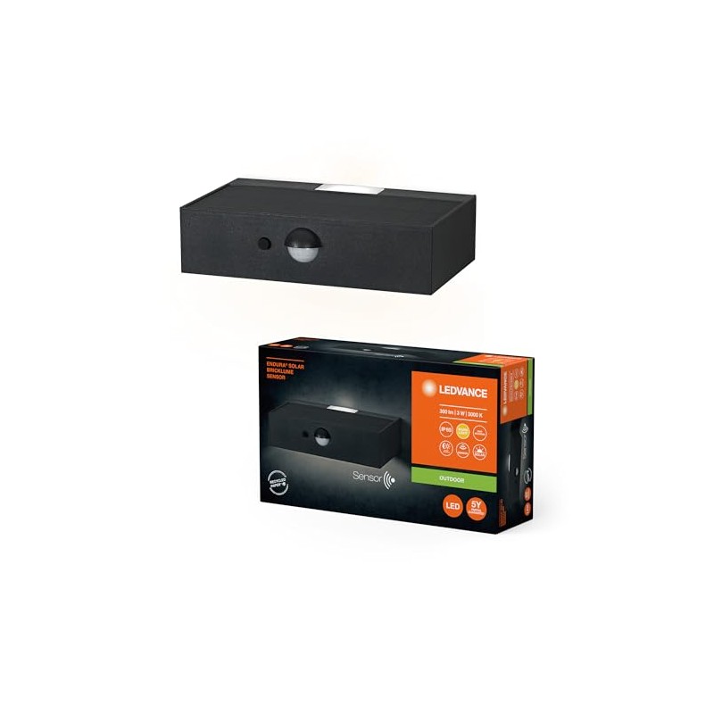 LEDVANCE Endura Style BRICKLUME Sensor, Solar Light, 3 W, 300