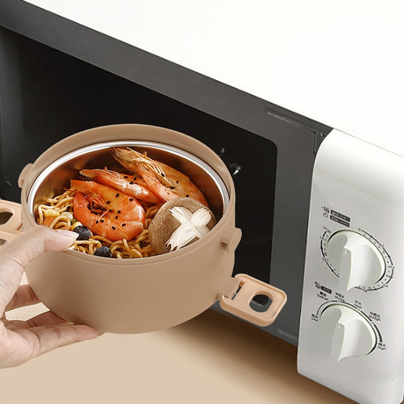 Stainless Steel Lunch Container Round Shape Lightweight Insulation Compact Lunch