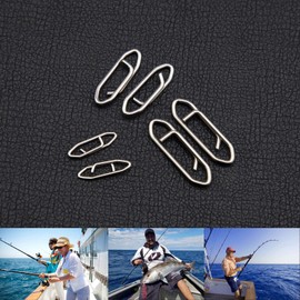 ECSiNG 100 Pieces Power Clips Quick Fishing Snap Fasteners for Changing Lures for Saltwater Jigging Offshore Fishing Stainless Steel 50lb 75lb 125lb