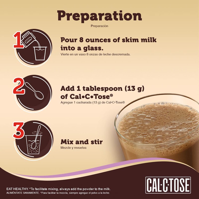 Cal-C-Tose Powdered Chocolate Drink Mix 14.1 oz (12-Pack)