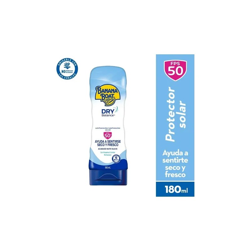 Protector Solar Banana Boat Dry Balance 50+FPS Locion 180 ml
