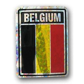 Belgium Country Flag Reflective Decal Bumper Sticker - Quality Flags
