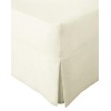 R&Z Extra Deep 100% Egyptian Cotton 200 Thread Count Fitted Valance Sheet Pleated (Cream, Super King)
