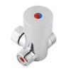 Water Mixing Valve,G1/2 Hot Cold Water Mixing Valve Thermostatic Mixer