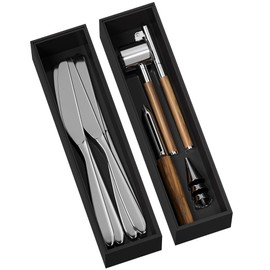 Greatseas Kitchen Drawer Organizer Bins, Black Bamboo Drawer Organizer for Silverware, Utensils, Cutlery, Flatware, Stackable Drawer Organizers for Junk Drawer, Dresser, Bathroom, 12" x 3" x 2.5"