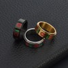 Black Spinner Christmas Band Ring For Women Men Snowflake Snowman