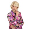 shoperama Blonde Schlagersänger Men's Wig with Side Parting 70s Trash