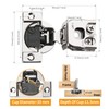 Chibery 10 Pack 1-1/4" 4D Overlay Soft Close Concealed Hinges