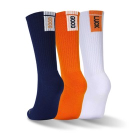 MONFOOT Women's and Men's 3 Pack Athletic Skate Cushion Crew Socks Multi