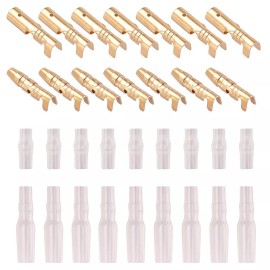 Unbranded 240PCS 3.5mm Car Bullet Connectors Kit Brass Bullet Male & Female Wire Terminals