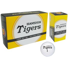 LEZAX HTBA-3752 Hanshin Tigers Golf Balls, Set of 6, White