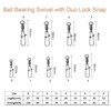 megrez sport 25pcs Duo Lock Fishing Snap Swivels Stainless Steel