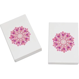 2 x 45mm 'Pink Heart Mandala' Erasers/Rubbers (ER00047148)