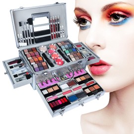 39 Colours Makeup Set, Cosmetics Make-Up Cassette, Cosmetic Eyeshadow Palette, with Concealer, Face Powder, Blush, Lipstick, Eyebrow Powder and Eyeliner