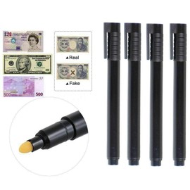 3/6Pcs Money Counterfeit Pen Fake Bill Detector Pens Note Marker Checker Banknotes Tester Pens for Detecting Counterfeit Paper and Polymer Currency Black