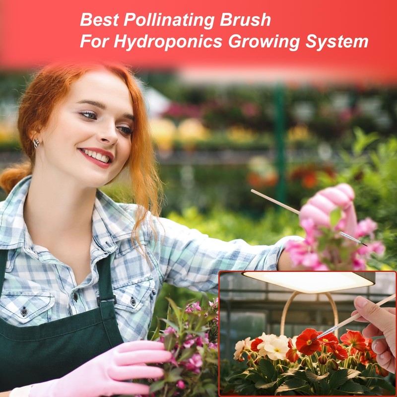 15pcs Pollination Brush, Wooden Plant Pollinating Brush Pollinator Brushes Tool