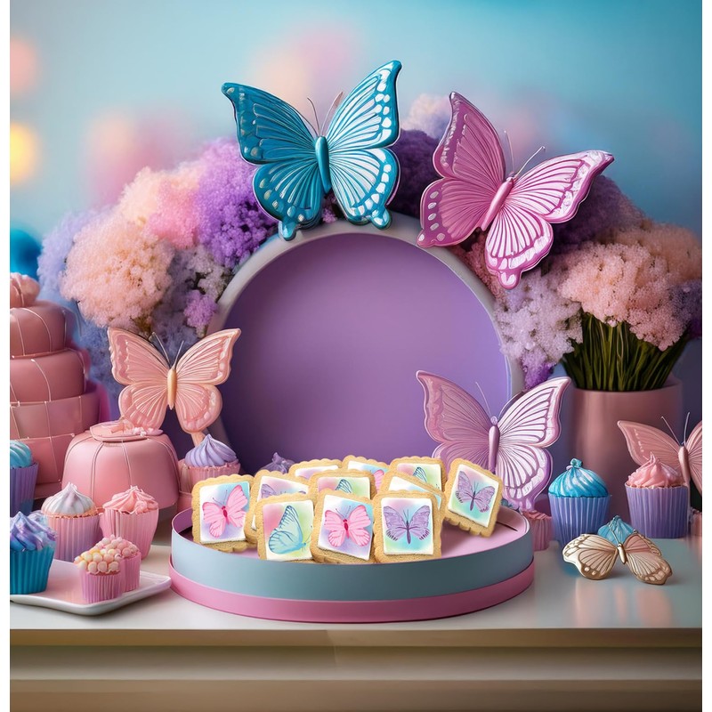 Butterfly Cookies 24 Pack Party Favors Basket Stuffers Decorated |