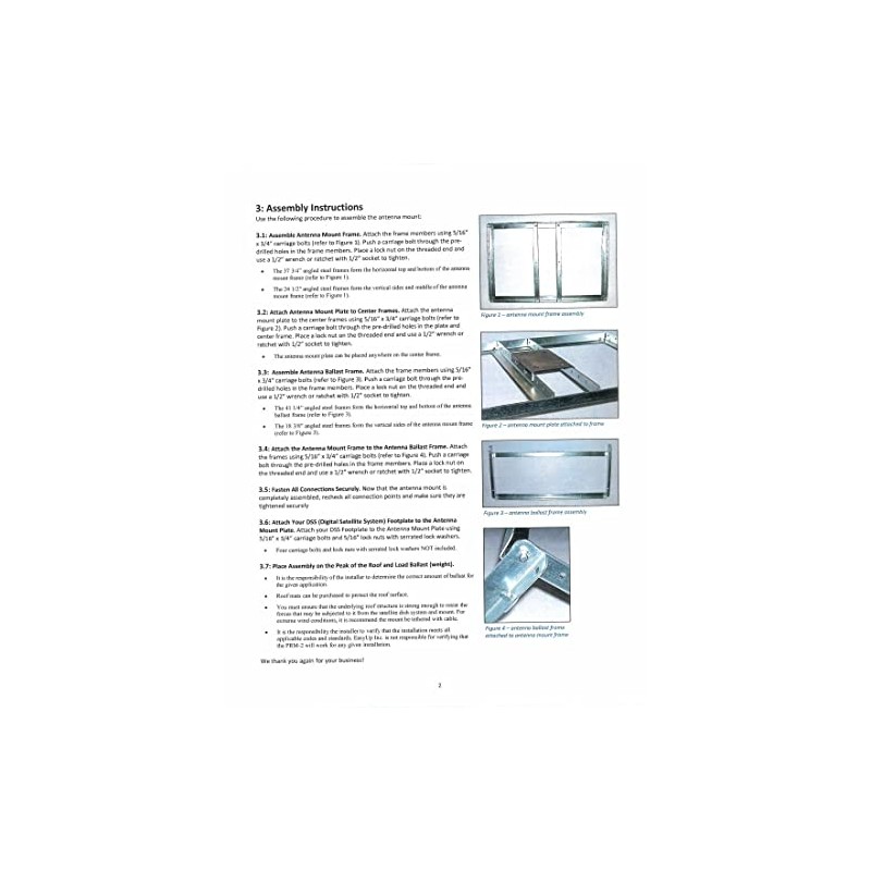 Non-Penetrating Antenna Mast Peak Roof Mount - EZ PNP