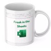 Funny FREAK IN SHEETS MUG FUNNY SPREADSHEET GIFT IDEA FOR