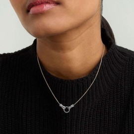 EXGOX Necklaces for Women 925 Sterling Silver Necklace Hand Hug Pendant Women Necklaces Silver Gold Chain Choker Necklace Jewellery Gifts For Women Lady