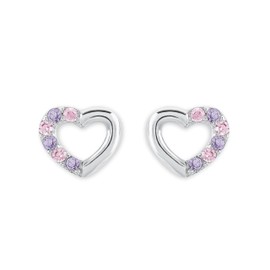 Prinzessin Lillifee Stud Earrings for Girls and Children, Comes in Jewellery Gift Box, Silver Cubic Zirconia, Cubic Zirconia