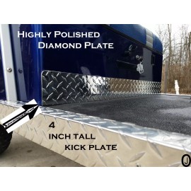 J & O Carts Parts Yamaha G1 Golf Cart Highly Polished Aluminum Diamond Plate KICK plate