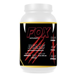 BCAA Fox Suplements Aminoácidos en Polvo de Naranja para Músculos, 1 kg