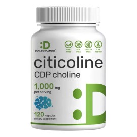 Citicoline Cdp Colina 1000mg Energía Cerebral 120 Americano Sabor Sin Sabor