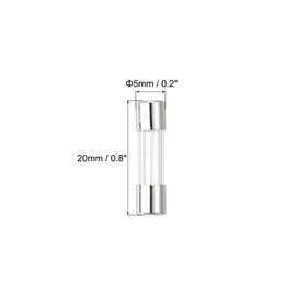 MECCANIXITY 10 Pcs Fast Blow Glass Fuse 4A 125V 5x20mm Glass Tube Fuses Fast-Acting Fuses for PCB Board Electronic Devices Home Appliances Light String