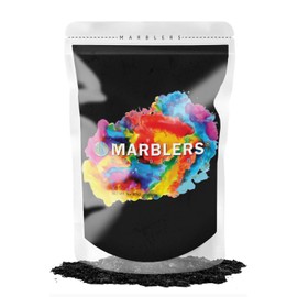 MARBLERS Cosmetic Grade Mica Powder Colorant [True Black] 3oz (85g) Metallic Pigment Dye | Sparkle, Luster, Pearl | Festival, Party Makeup | Nail, Eyeshadow | Resin, Soap | Non- Toxic, Vegan