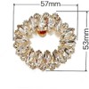 TRIXES 1 Pair Oval Rhinestone Shoe Clips - Elegant Clip