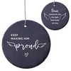4'' Stone Memorial Christmas Ornament Keep Making Him Proud Sympathy