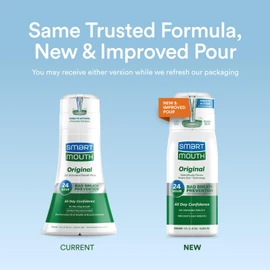 SmartMouth Original Activated Mouthwash - Adult Mouthwash for Fresh Breath - Oral Rinse for 24-Hour Bad Breath Relief with Twice Daily Use - Fresh Mint Flavor, 16 fl oz (1 Pack)