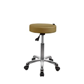 Source One Beauty SPA NUMA Button Esthetician Stool with Metal Base (Sand)