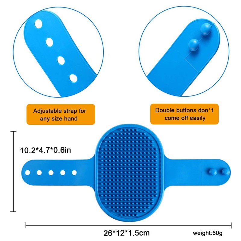 Kwispel Dog Grooming Brush, Pet Shampoo Bath Brush Shedding Soothing
