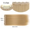 iLUU Clip in Hair Extensions 100g 24" Straight Thick Synthetic
