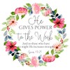 Fabric Panel 8"x8" Isaiah 40:29 Faith Scripture 100% Cotton Quilting
