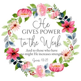Fabric Panel 8"x8" Isaiah 40:29 Faith Scripture 100% Cotton Quilting Sewing Block R2208