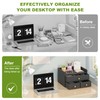 Xadgve Bamboo Desk Organizer - Stackable, No Assembly Required, Ideal
