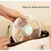 Compartments Reusable Portable Spinning Snack Container with 5 Compartment Dispenser