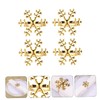 Alipis 12 Pcs Snowflake Napkin Ring Gold Snowflake Napkin Rings