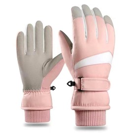 A-QMZL Winter Gloves Waterproof Warm Ski Gloves Women's Thermal Gloves Windproof Touchscreen Gloves Thickened Cold Protection Gloves for Skiing Running Cycling Motorcycle