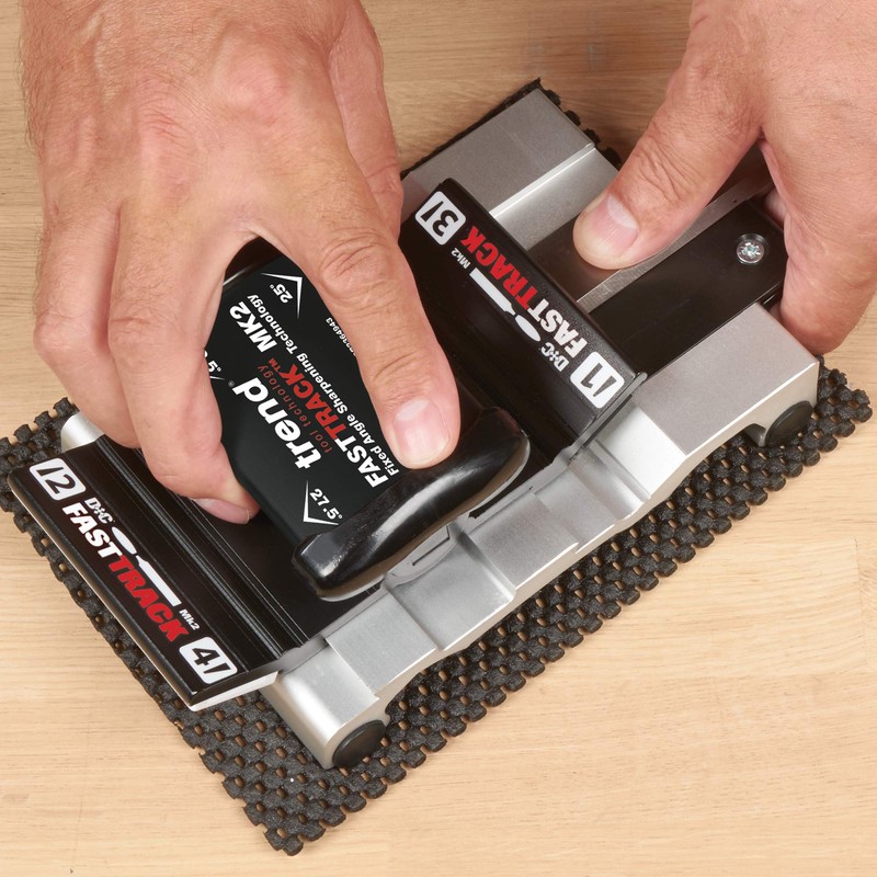 Trend FastTrack Mk2 Sharpener Kit, Hand-Operated, Consistent Angles, Portable, FTS/KIT/MK2