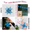 Snowflake Patterned Paper Strips for Weaving Projects. Paper Strips for