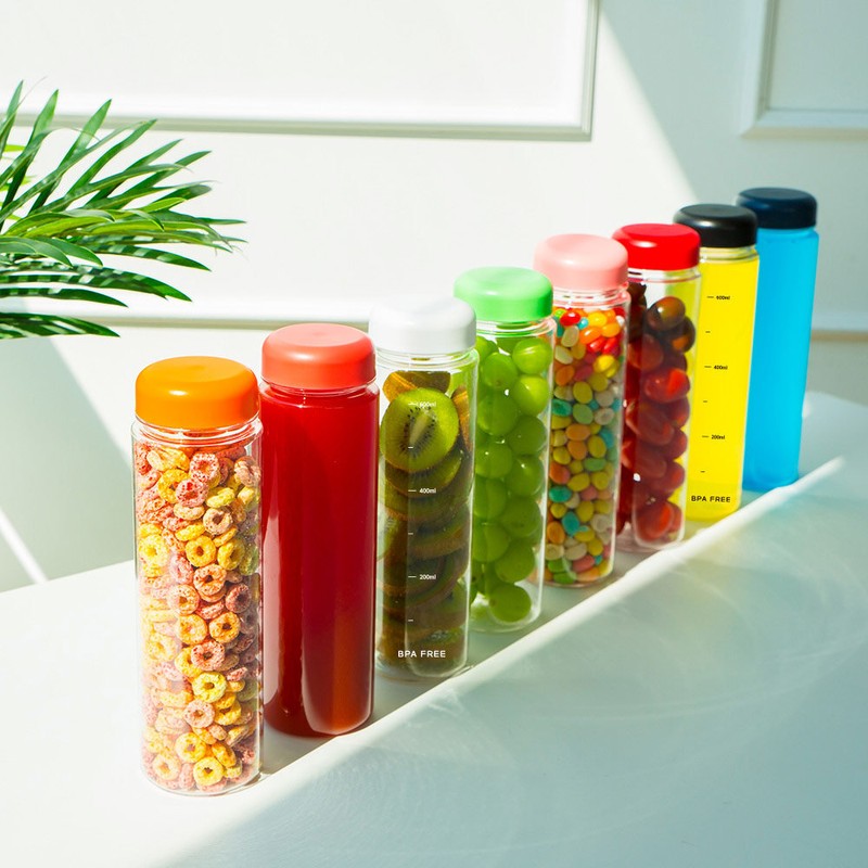 Large capacity 700ml graduated plain bottle tumbler diet health water